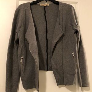 Loft merino wool knit moto jacket size L